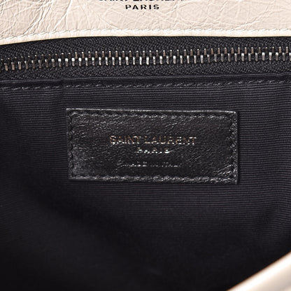 Saint Laurent Crinkled Calfskin Matelasse Monogram Medium Niki Chain Satchel Ivory 6 of 10