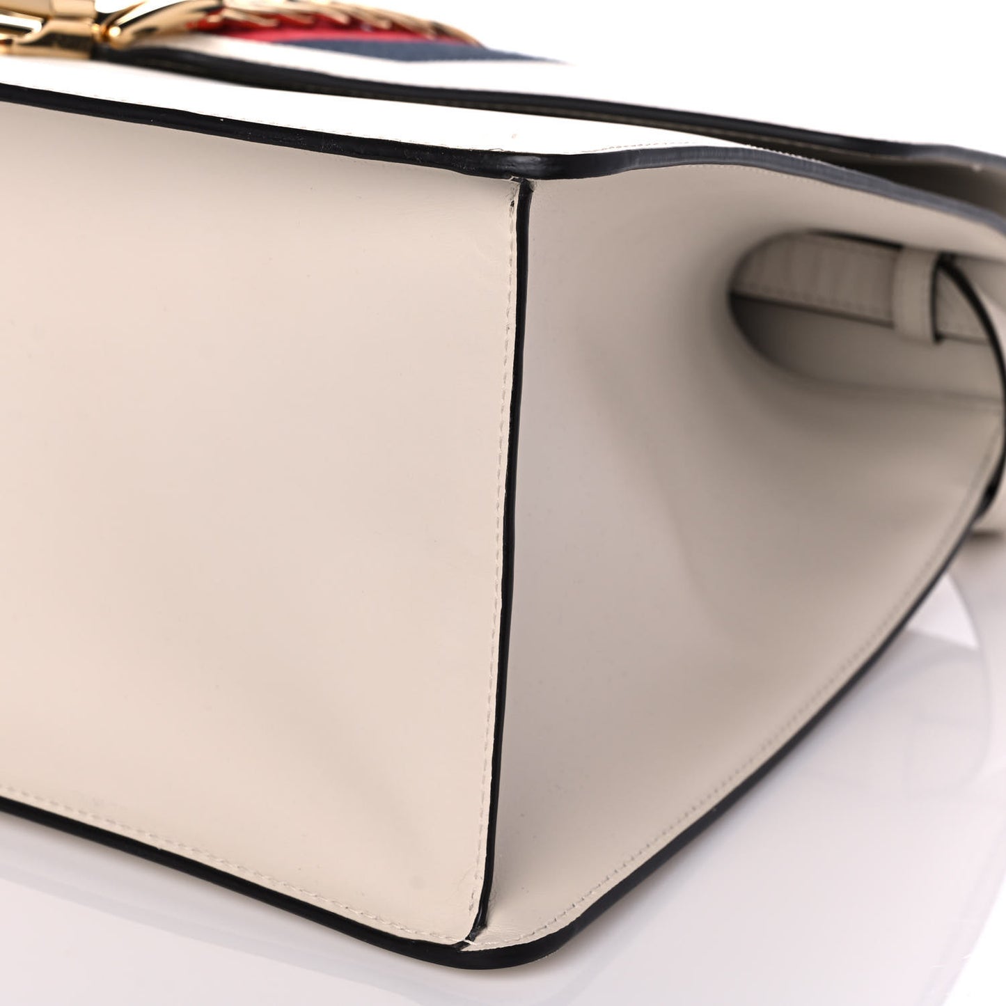 Calfskin Maxi Sylvie Top Handle Bag White