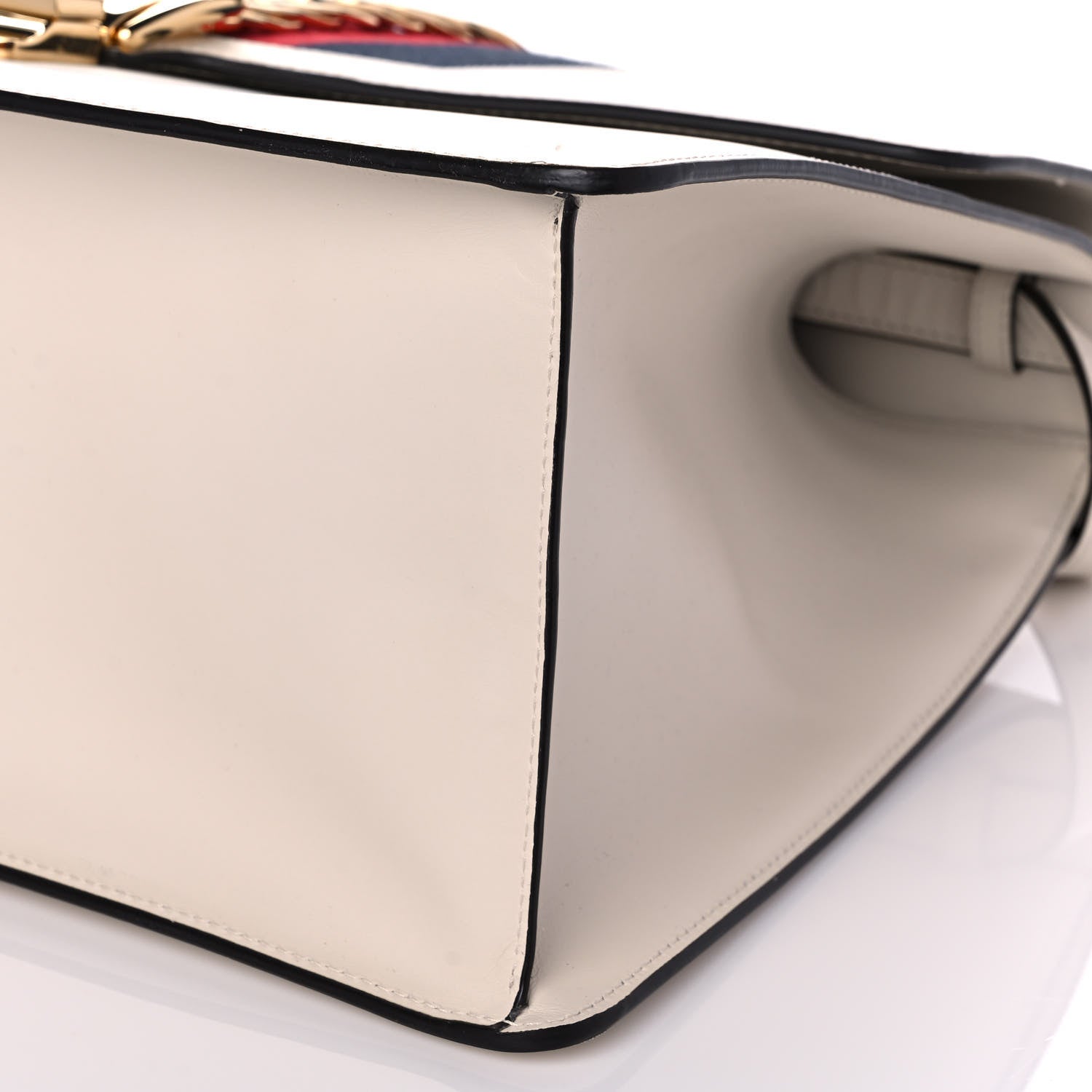 Gucci Calfskin Maxi Sylvie Top Handle Bag White 10 of 13