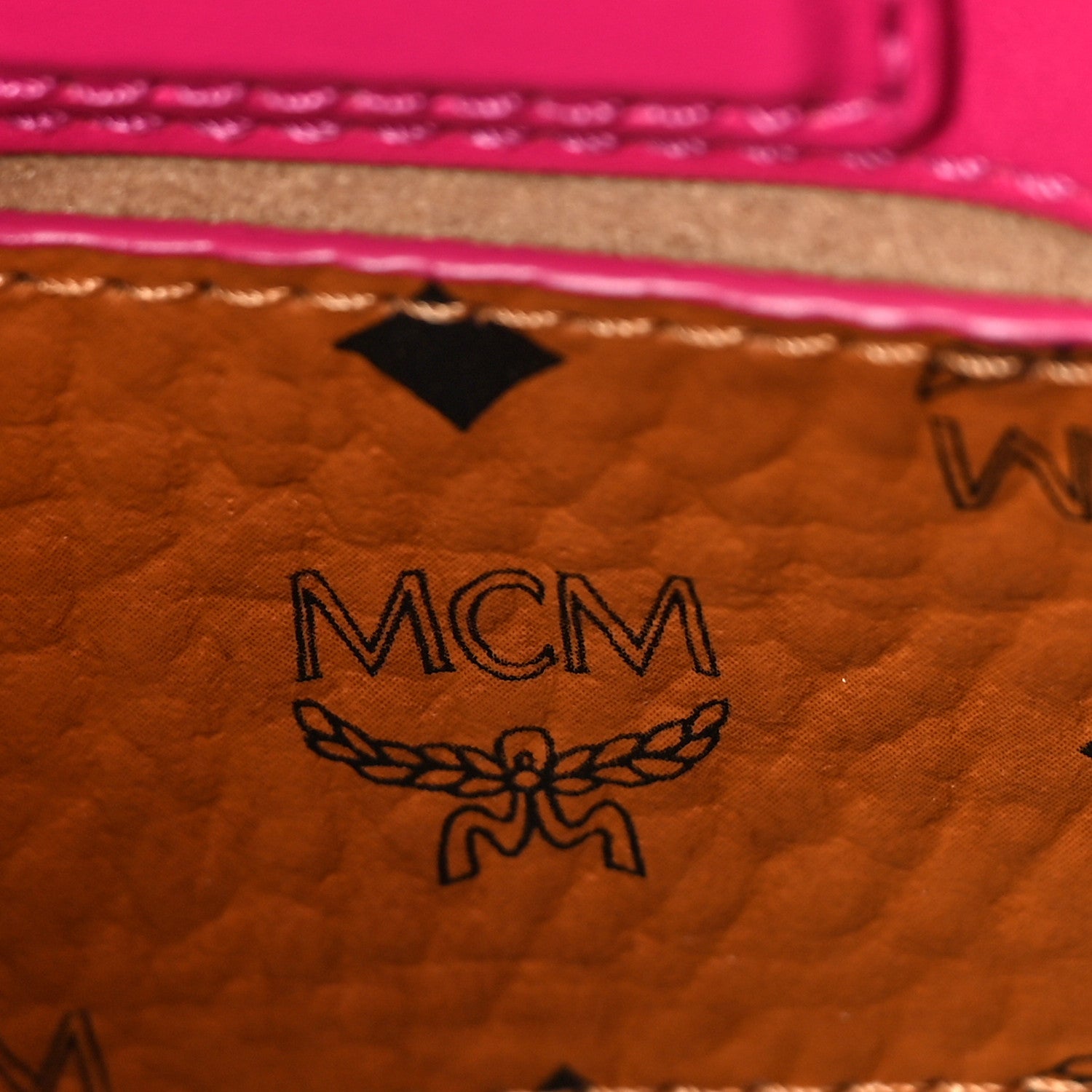 MCM Grained Calfskin X-Mini Milla Tote Beetroot Pink 6 of 8