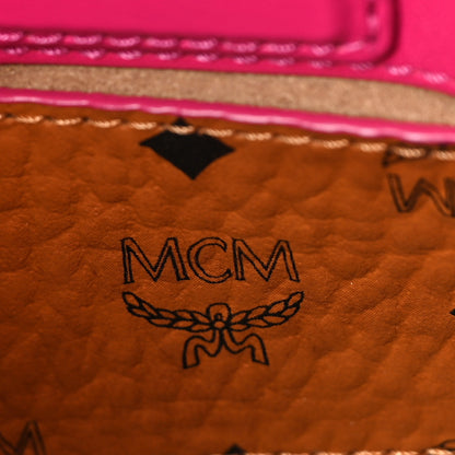 MCM Grained Calfskin X-Mini Milla Tote Beetroot Pink 6 of 8