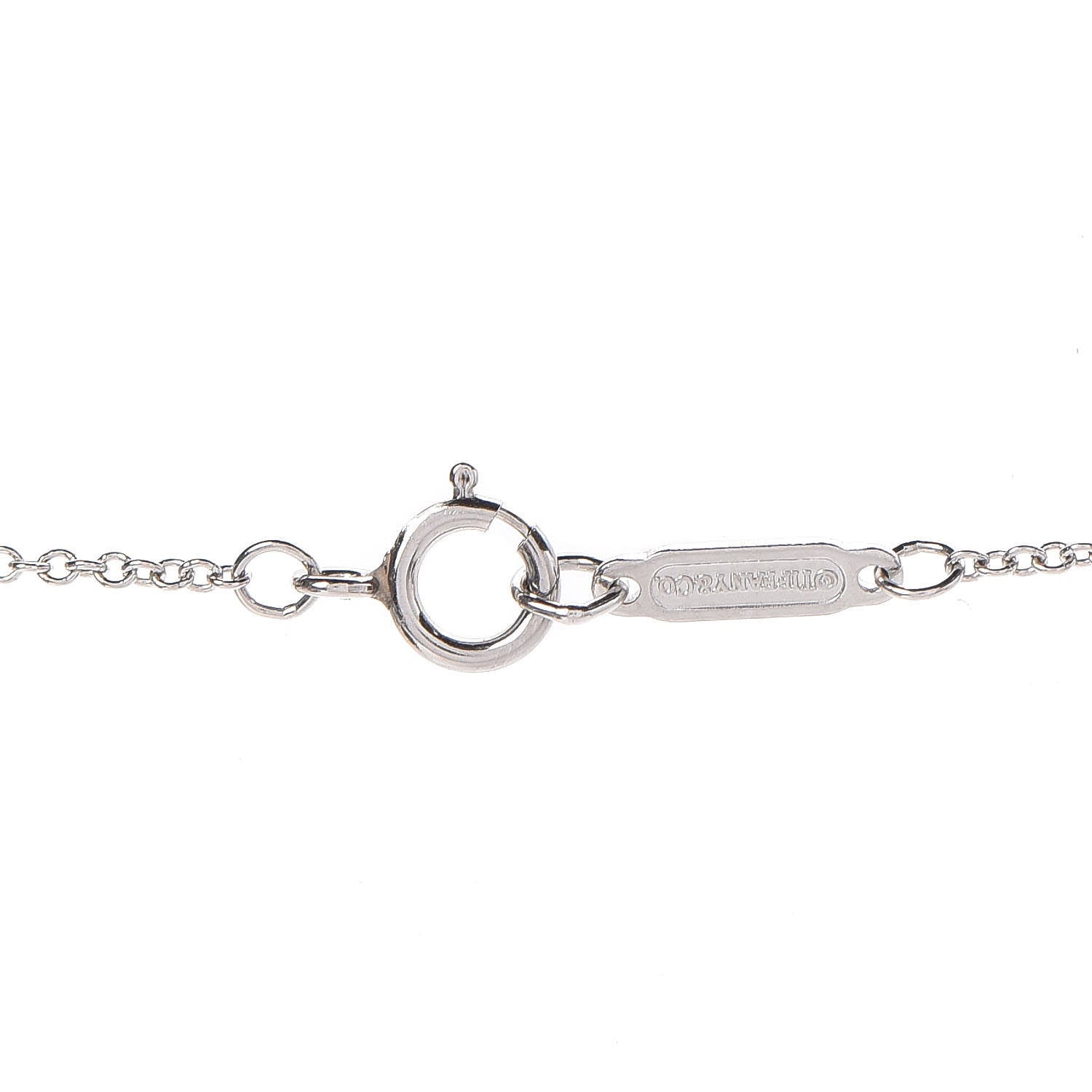 Tiffany Platinum Diamond .41ct Fleur De Lis Key Pendant Necklace 6 of 8