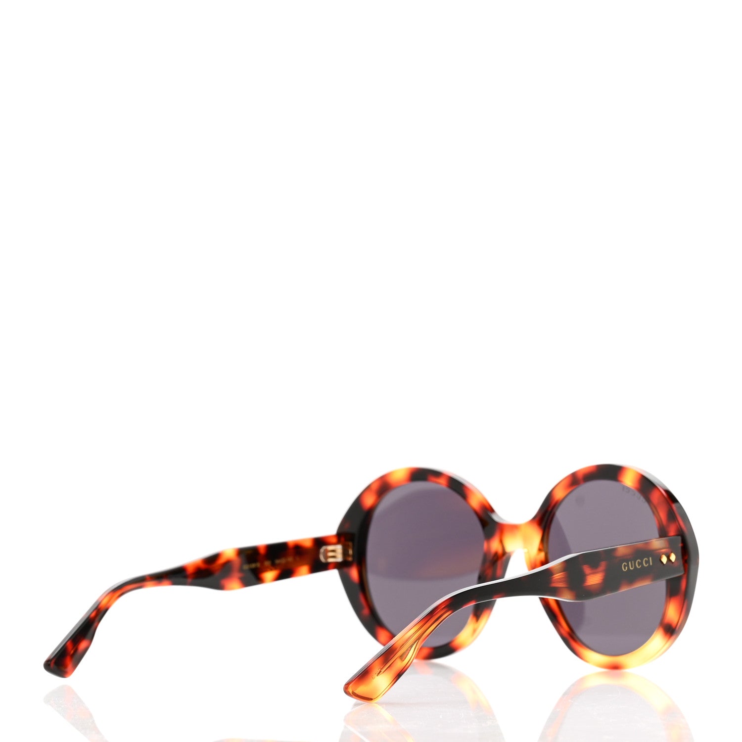 Gucci Acetate Round Sunglasses GG1081S Tortoise 3 of 6