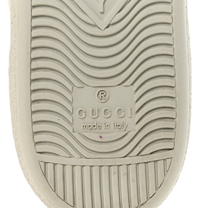 Gucci Calfskin Stripe Womens New Ace Sneakers 36 New Mystic White Ecru Red Flame 8 of 9