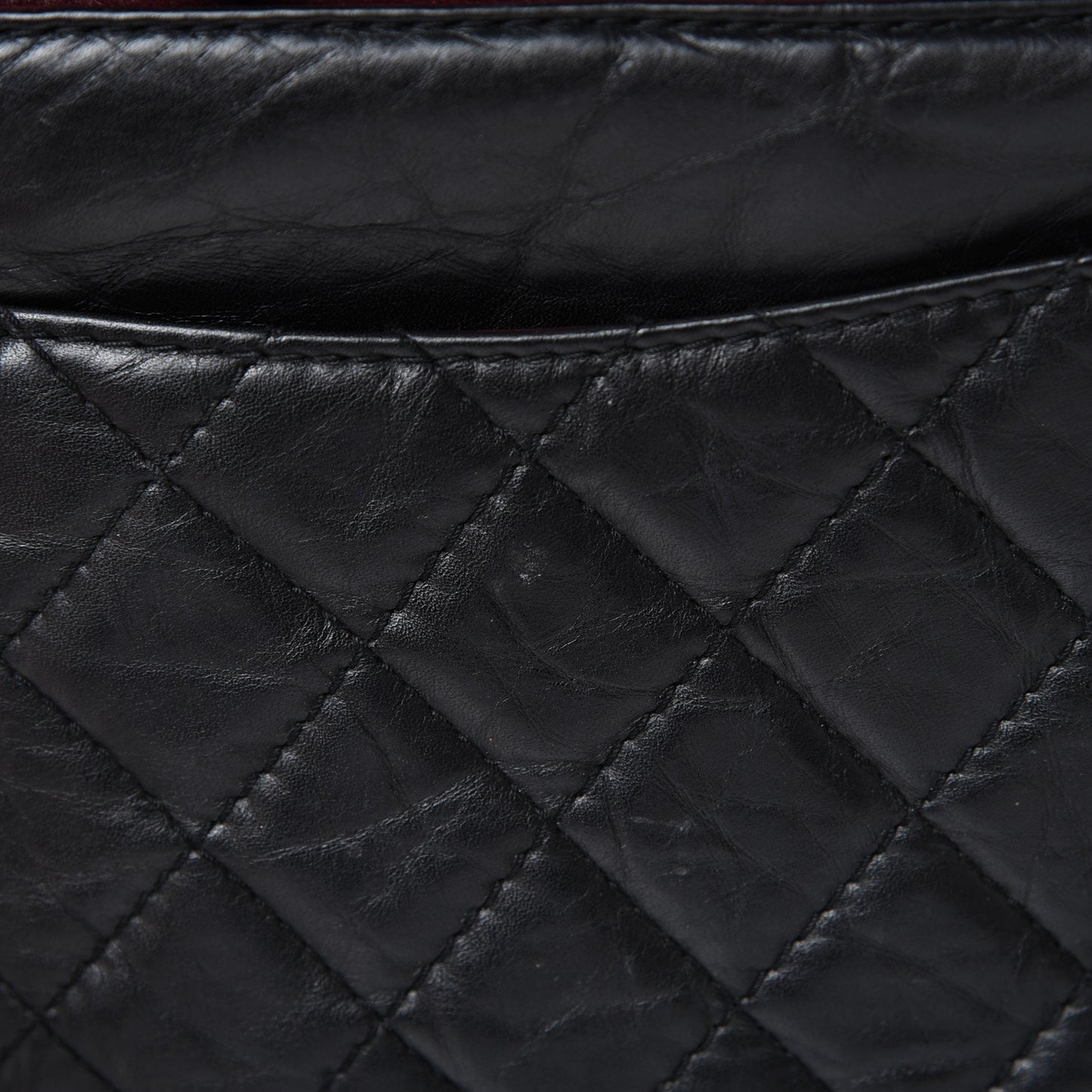 Aged Calfskin Quilted 2.55 Reissue 226 Flap Black