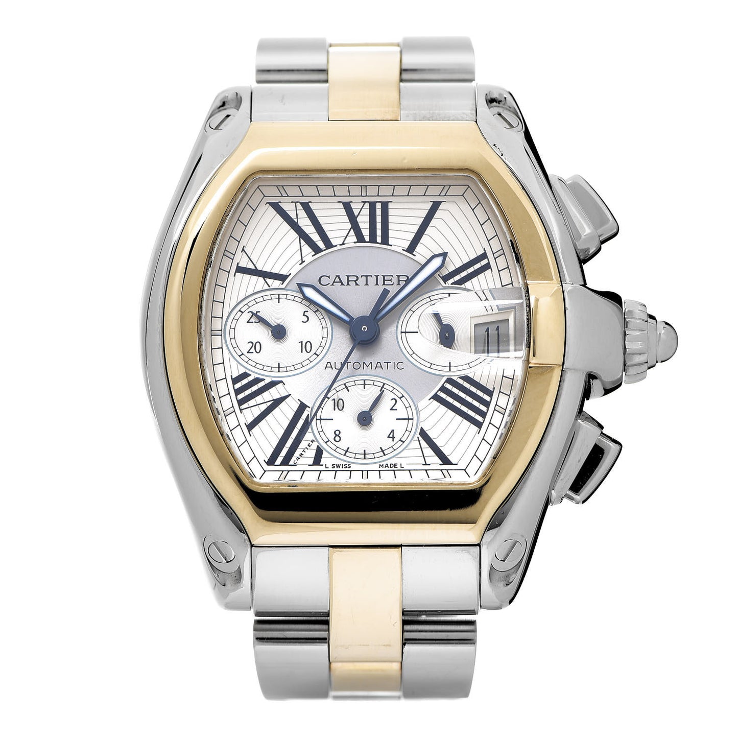 Stainless Steel 18K Yellow Gold 42mm Roadster Chronograph Automatic Watch