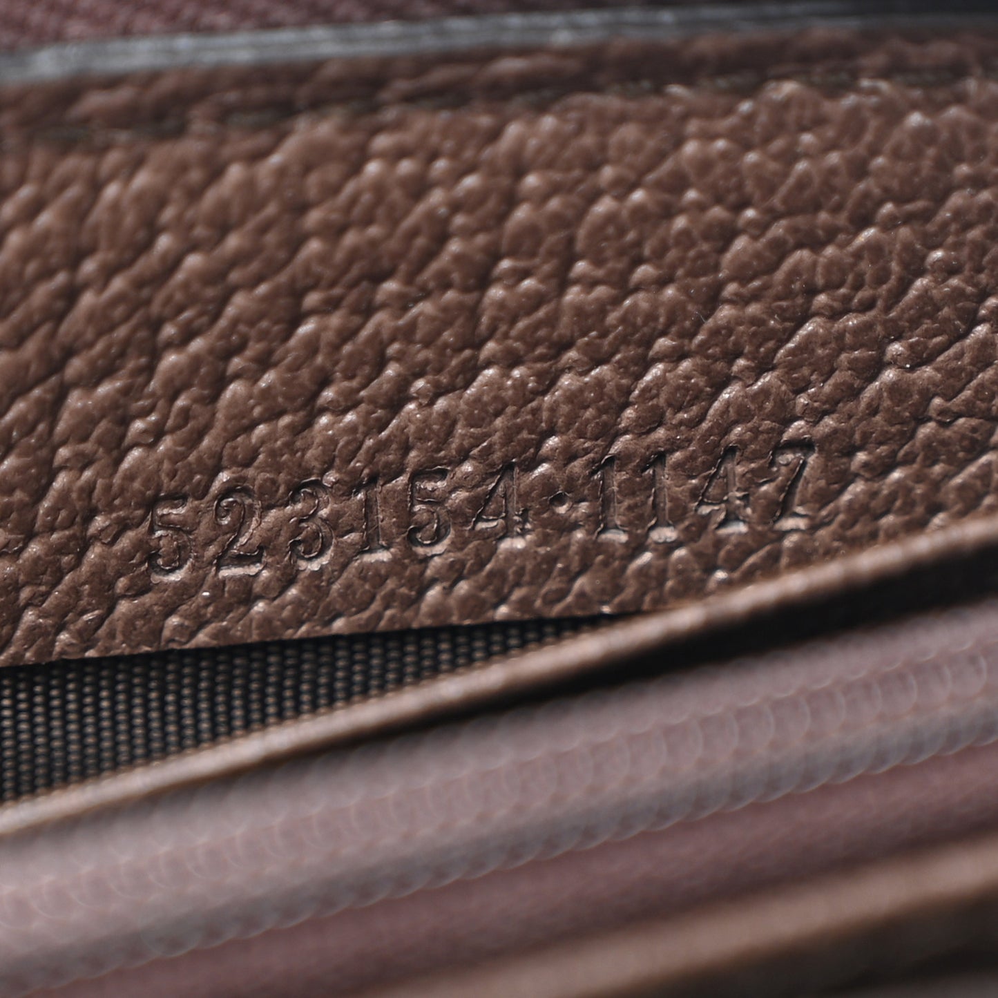 GG Supreme Monogram Web Ophidia Zip Around Wallet Brown