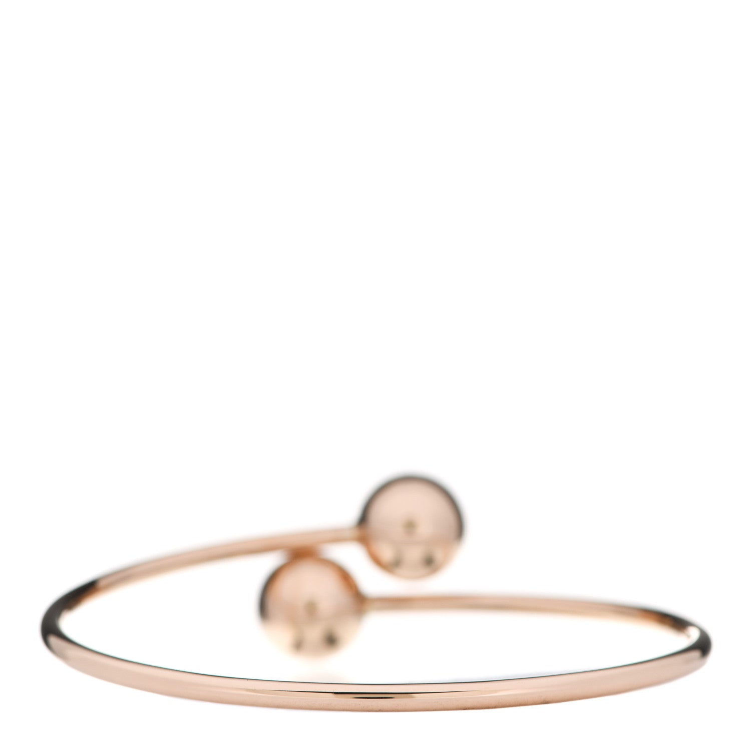 Tiffany 18K Rose Gold 11mm HardWear Ball Bypass Bracelet 3 of 5