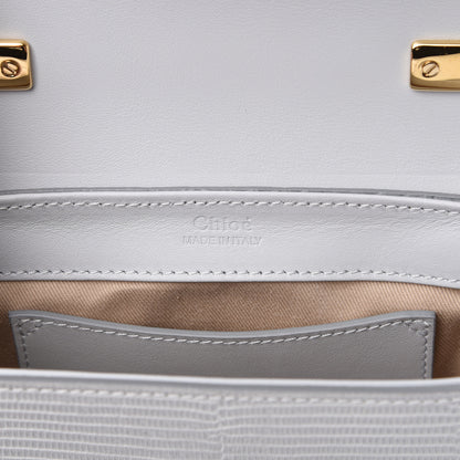 Chloe Calfskin Lizard Embossed Mini C Double Carry Light Cloud 5 of 10