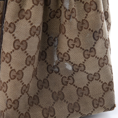 Gucci Monogram Natural Pigskin Large Diaper Bag Beige Ebony Cocoa Dark Chocolate 21 of 32