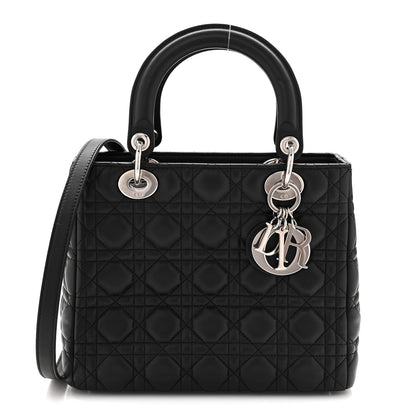 Christian Dior Lambskin Cannage Medium Lady Dior Black 1 of 11