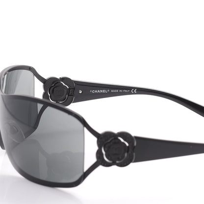Chanel Swarovski Crystal Camellia CC Sunglasses 4164-B Black 6 of 8