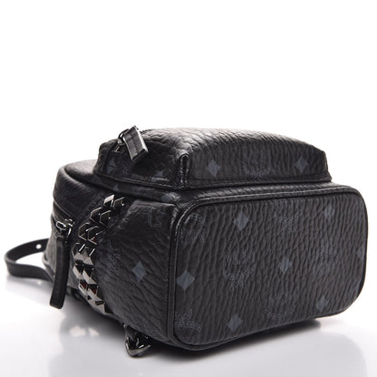 MCM Visetos Studded X-Mini Bebe Boo Backpack Black 4 of 7