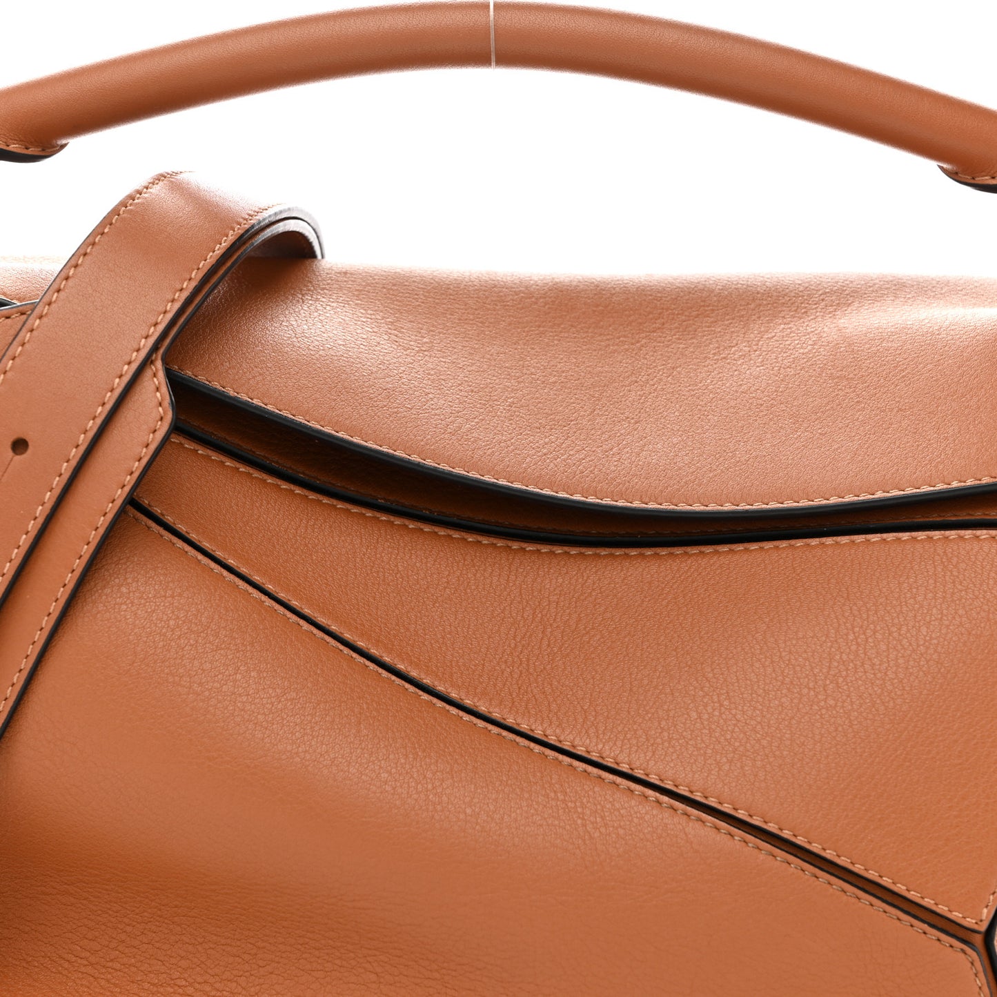 Calfskin Medium Puzzle Bag Tan