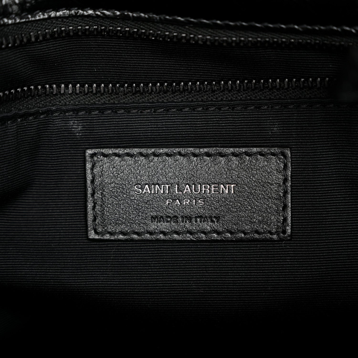 Saint Laurent Crinkled Calfskin Matelasse Monogram Medium Niki Chain Satchel Black 6 of 10