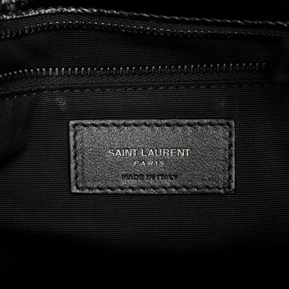 Saint Laurent Crinkled Calfskin Matelasse Monogram Medium Niki Chain Satchel Black 6 of 10