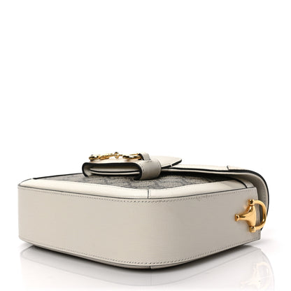 Gucci GG Supreme Monogram Web Mini Horsebit 1955 Shoulder Bag Beige Mystic White 8 of 8
