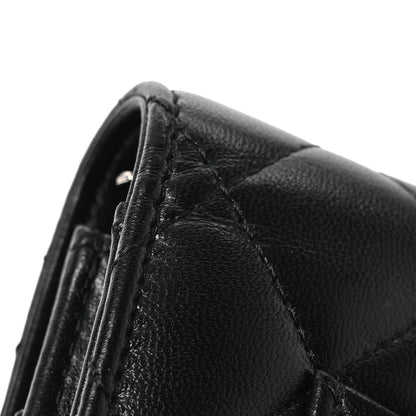 Chanel Lambskin Quilted Crystal CC Wallet On Chain WOC Black 13 of 15