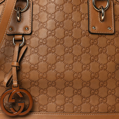 Gucci Guccissima Medium Top Handle Bag Light Brown 8 of 10