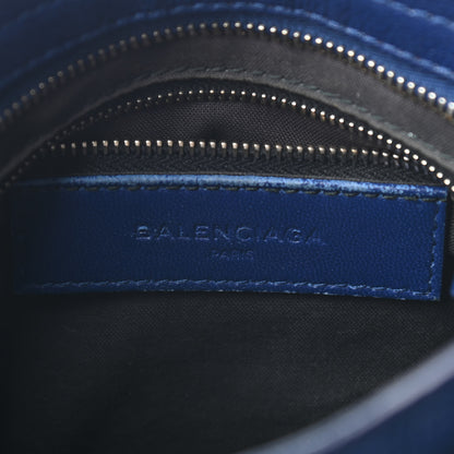 Balenciaga Chevre Gold Metallic Edge Hardware Mini City Bleu Roi 5 of 9