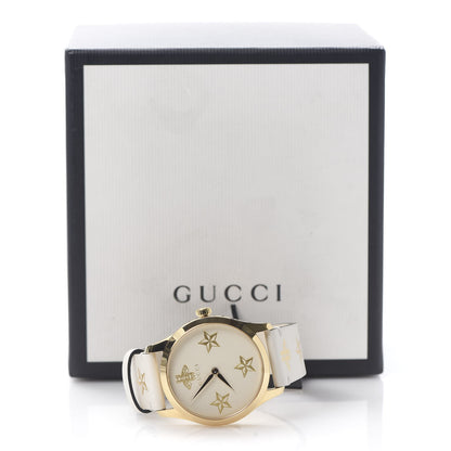 Gucci Stainless Steel Calfskin 38mm G-Timeless Bee Star Quartz Watch White 6 of 6