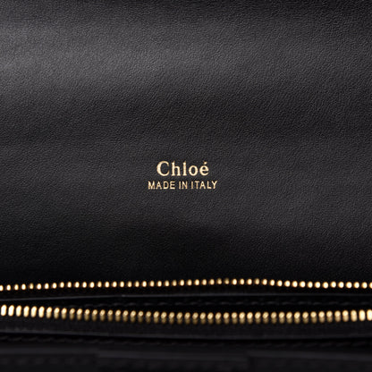 Chloe Shiny Goatskin Calfskin Aby Chain Shoulder Bag Black 7 of 11