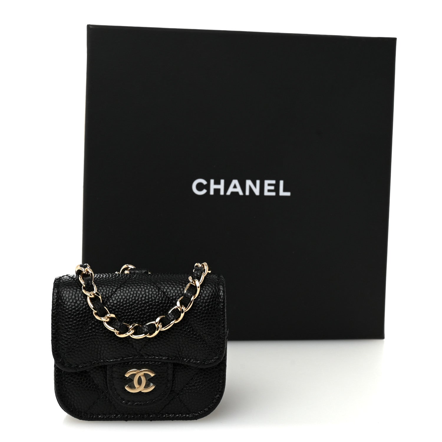Chanel Caviar Quilted Airpods Pro Case Black 8 of 8