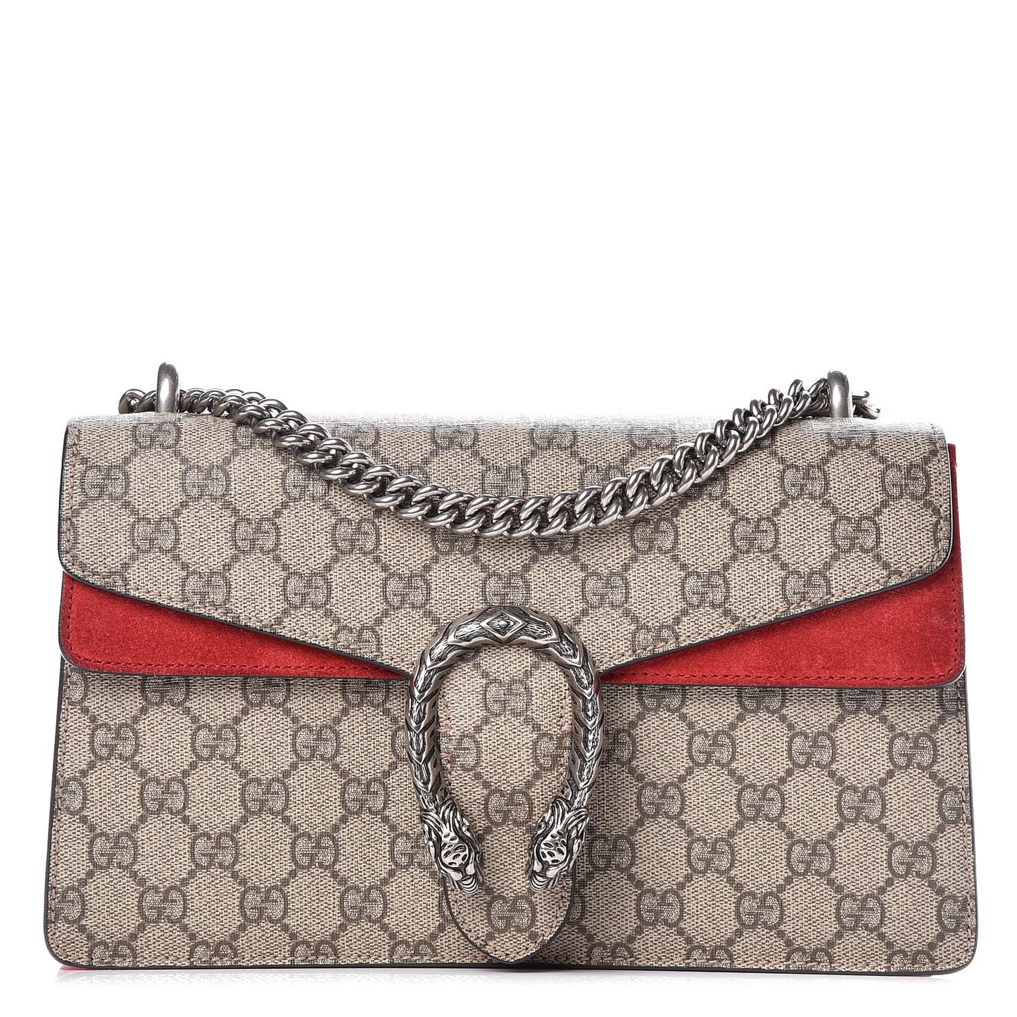 GG Supreme Monogram Small Dionysus Shoulder Bag Red