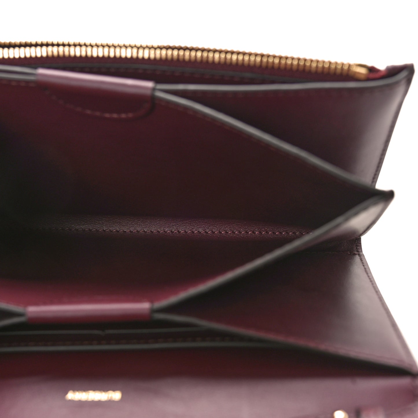 Calfskin Logo Hazelmere Wallet With Detachable Strap Deep Maroon
