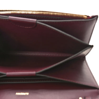 Burberry Calfskin Logo Hazelmere Wallet With Detachable Strap Deep Maroon 5 of 8