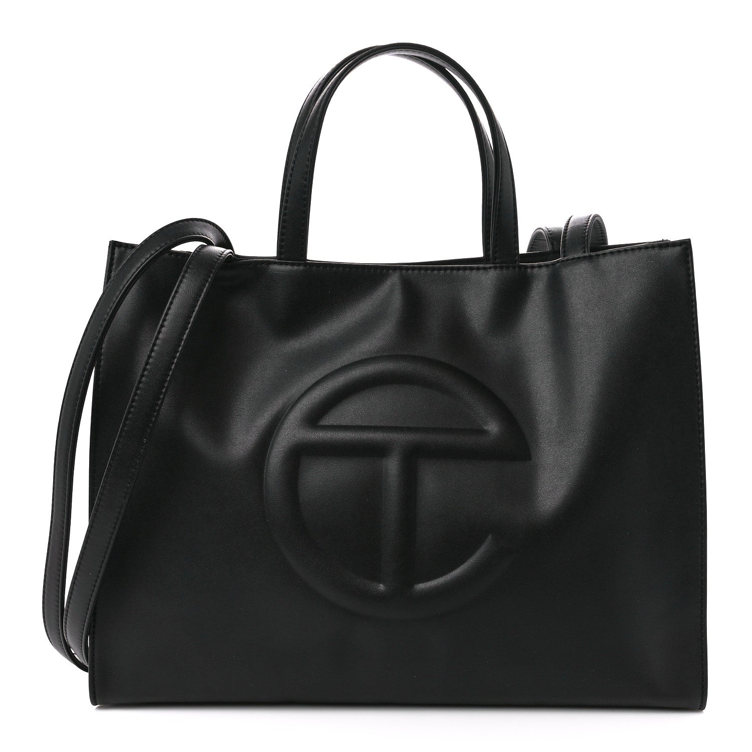 Telfar Vegan Leather Medium Shopping Bag Black 1 of 11