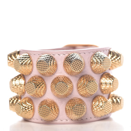 Balenciaga Agneau Arena Three Row Giant Gold Bracelet Rose Poudre 3 of 4