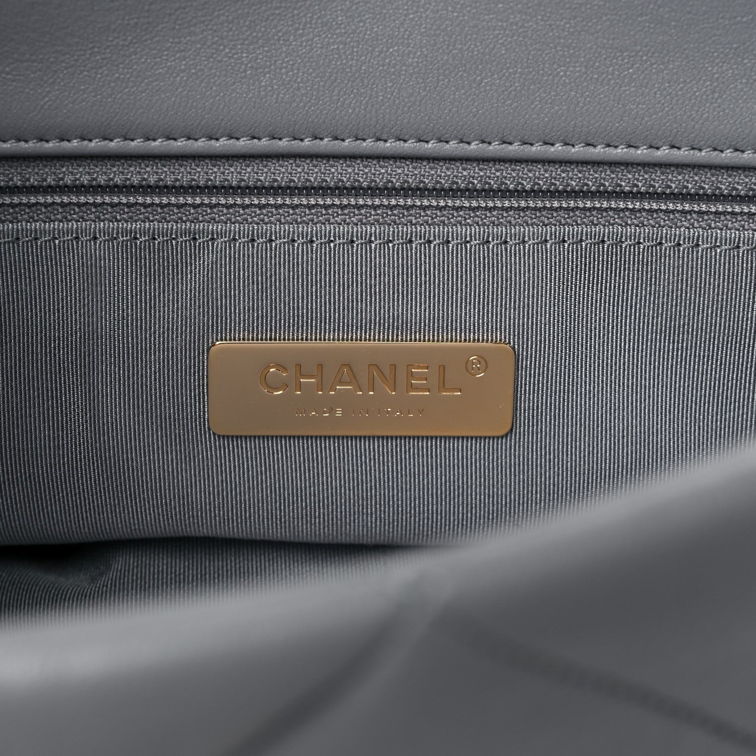Chanel Lambskin Quilted Large Chanel 19 Flap Grey 6 of 10