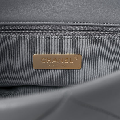 Chanel Lambskin Quilted Large Chanel 19 Flap Grey 6 of 10