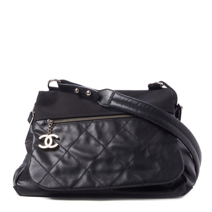 Chanel Coated Canvas Paris Biarritz Messenger Flap Black 6 of 9