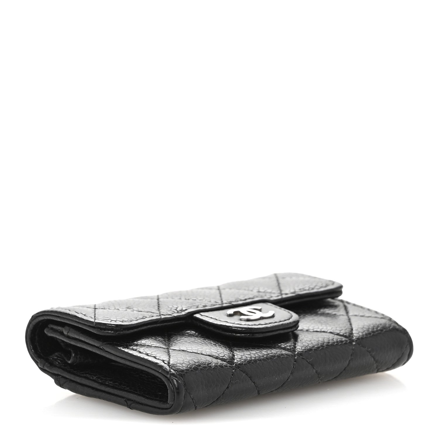 Chanel Caviar Quilted Flap Card Holder Wallet Black 4 of 11