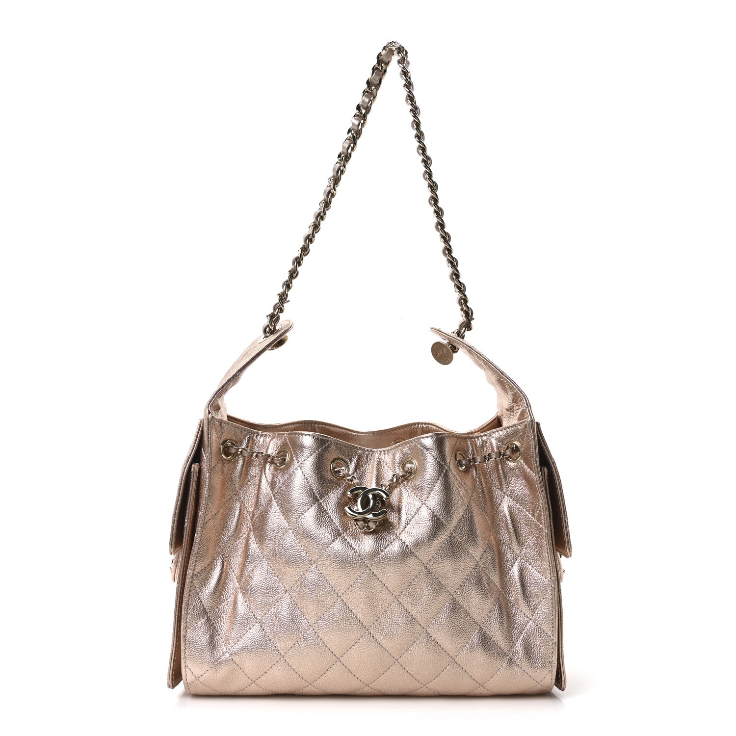 Chanel Metallic Caviar Quilted Small Chanel 25 Handbag Copper 1 of 11