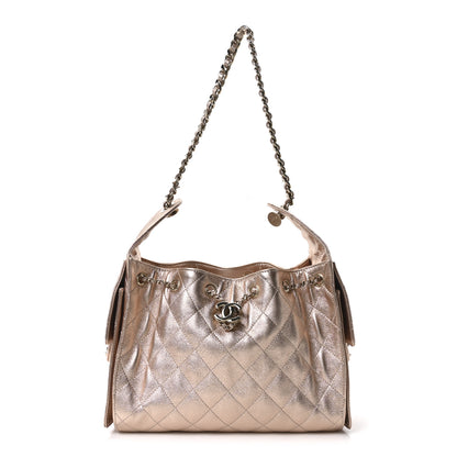 Chanel Metallic Caviar Quilted Small Chanel 25 Handbag Copper 1 of 11