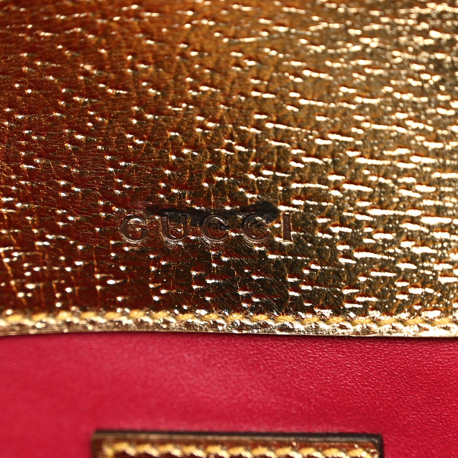 Gucci X ADIDAS Textured Dollar Calfskin Web Trefoil Horsebit 1955 Shoulder Bag King Gold Black 11 of 12