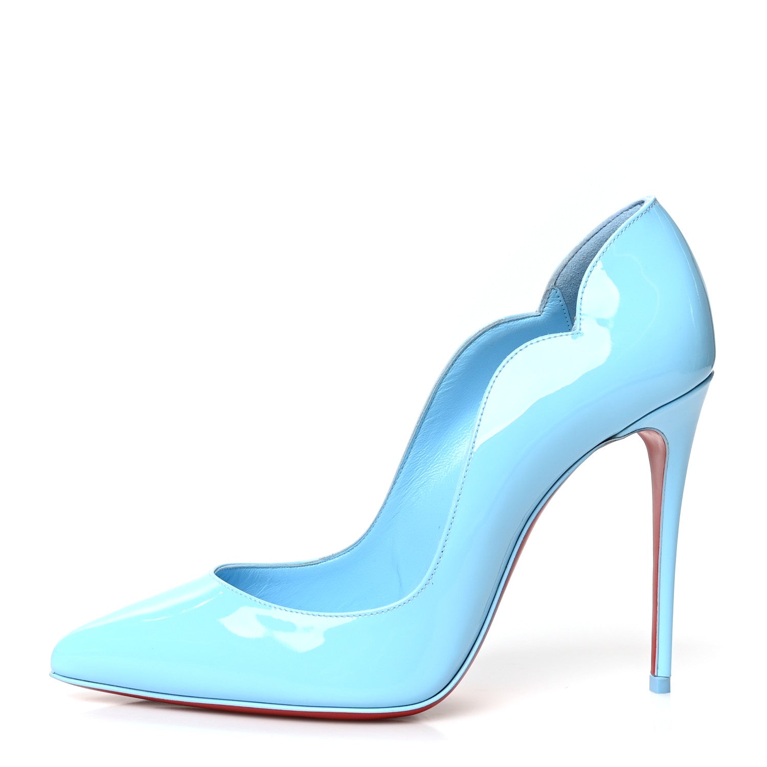Christian Louboutin Patent Hot Chick 100 Pumps 37.5 Splash 1 of 8