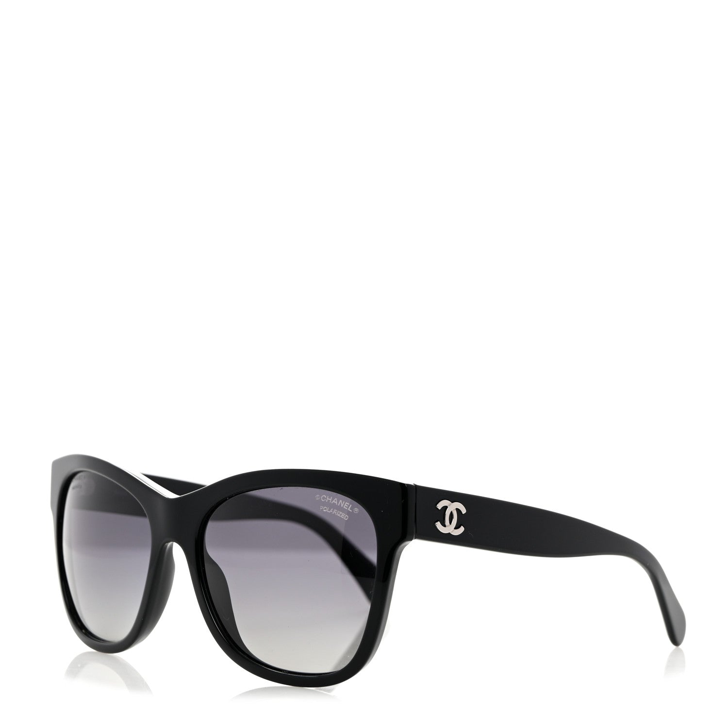 Chanel Acetate Polarized Square CC Sunglasses 5380 Black 1 of 8