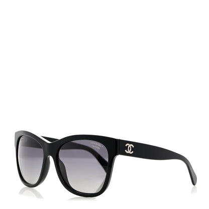 Chanel Acetate Polarized Square CC Sunglasses 5380 Black 1 of 8