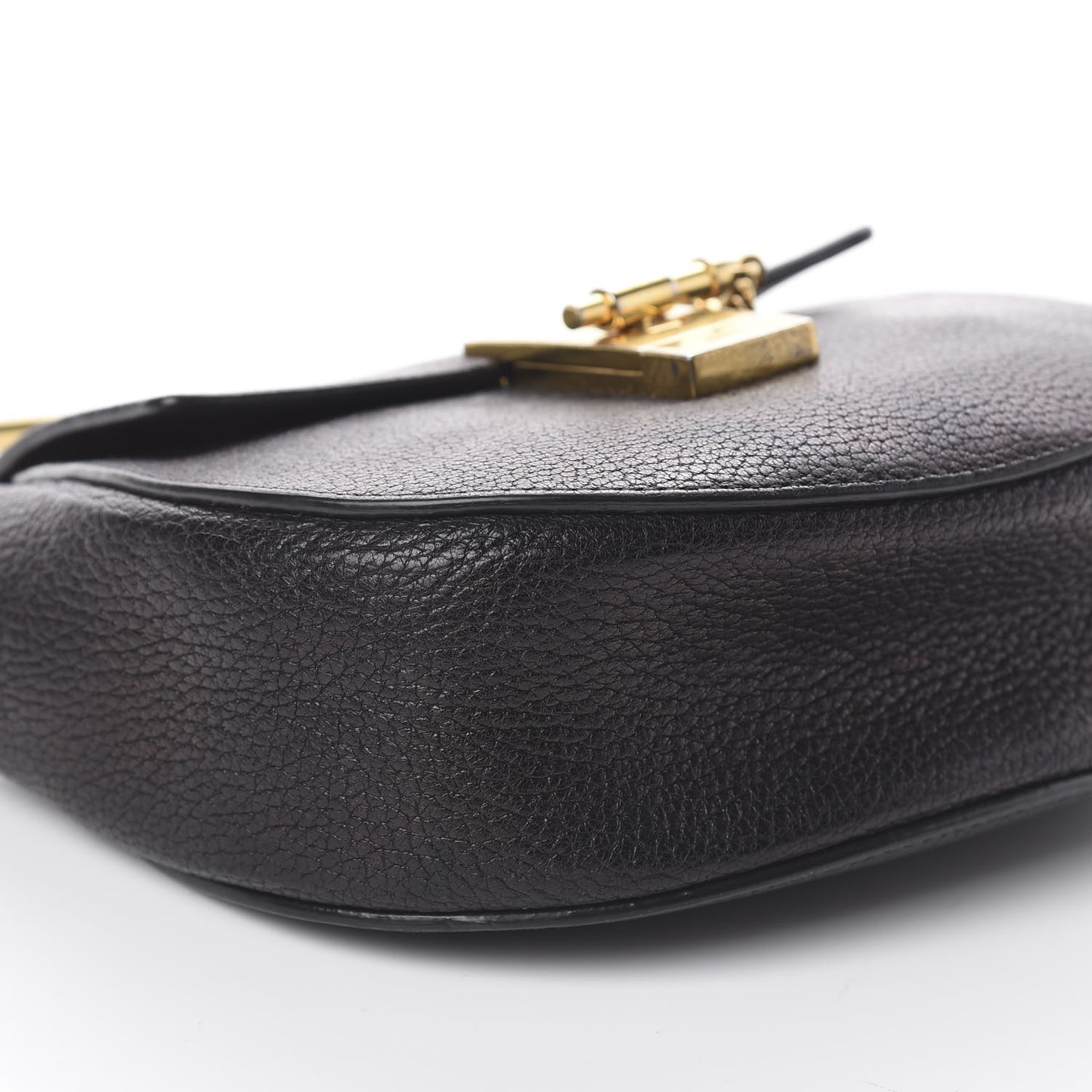Grained Lambskin Mini Drew Shoulder Bag Black