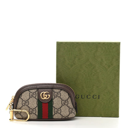 Gucci GG Supreme Monogram Web Ophidia Dome Key Pouch Beige New Acero 8 of 8