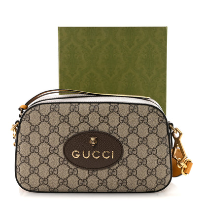Gucci GG Supreme Monogram Web Neo Vintage Shoulder Bag Beige New Acero Crop 11 of 11