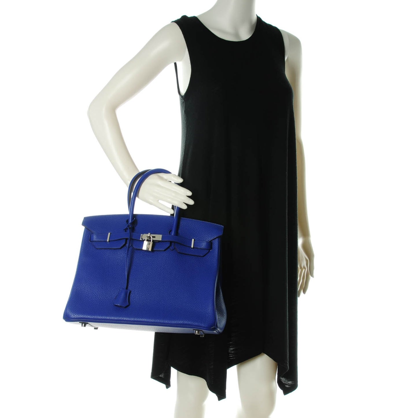 Taurillon Clemence Birkin 35 Bleu Electrique
