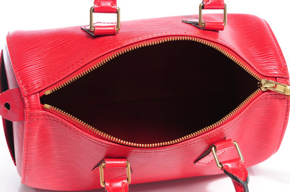 Louis Vuitton Epi Speedy 25 Castillan Red 5 of 7