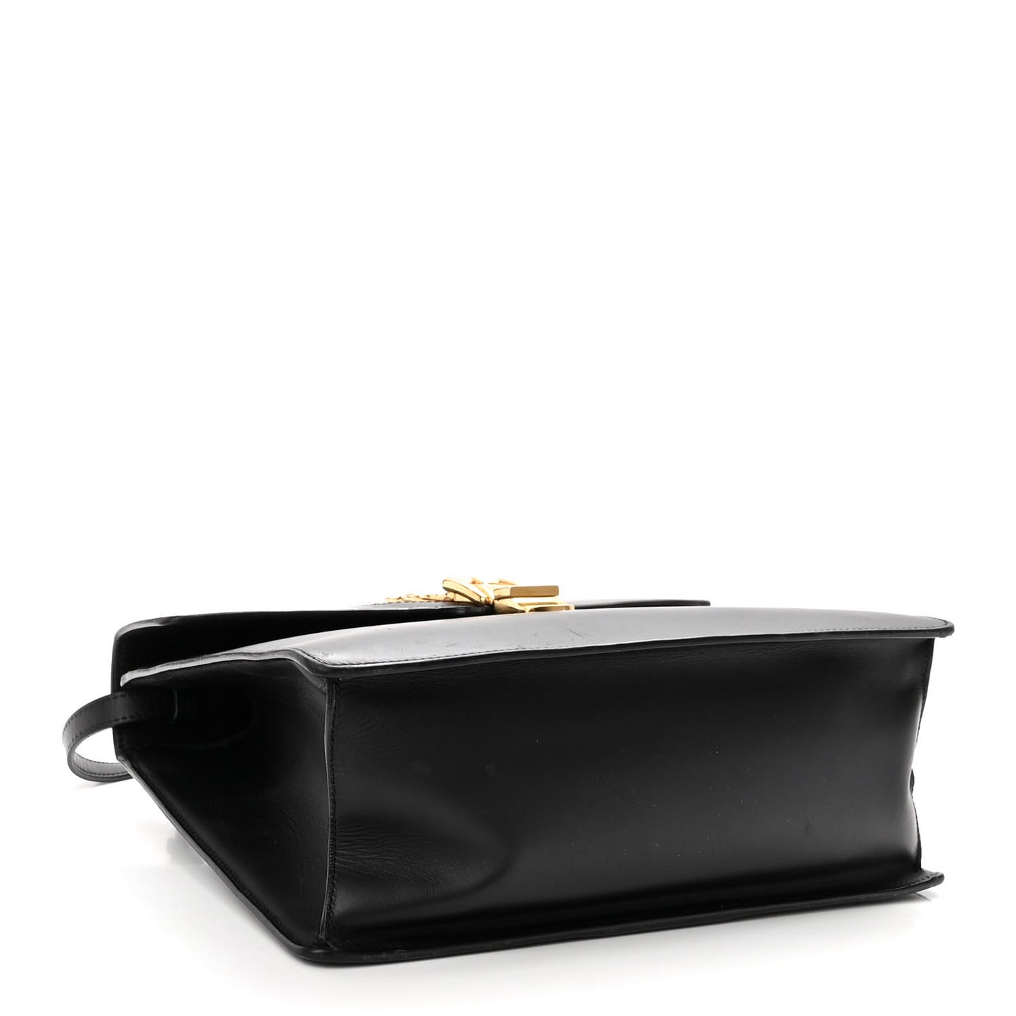 Calfskin Medium Sylvie Top Handle Bag Black