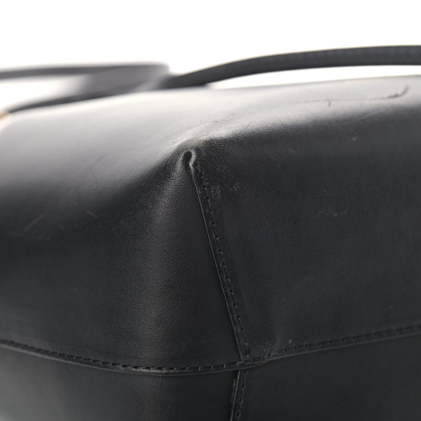 Calfskin Mini Bucket Bag Black Flamma