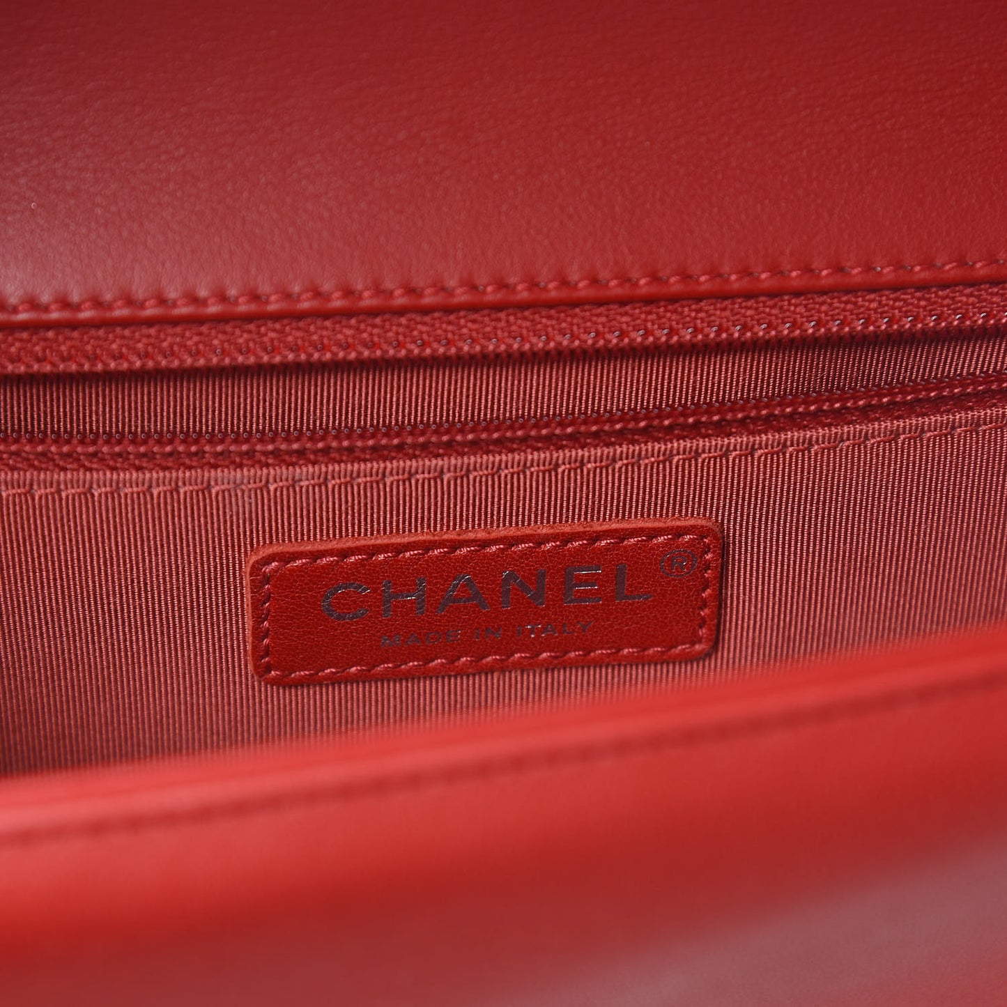 Calfskin Quilted New Medium Boy Flap Red